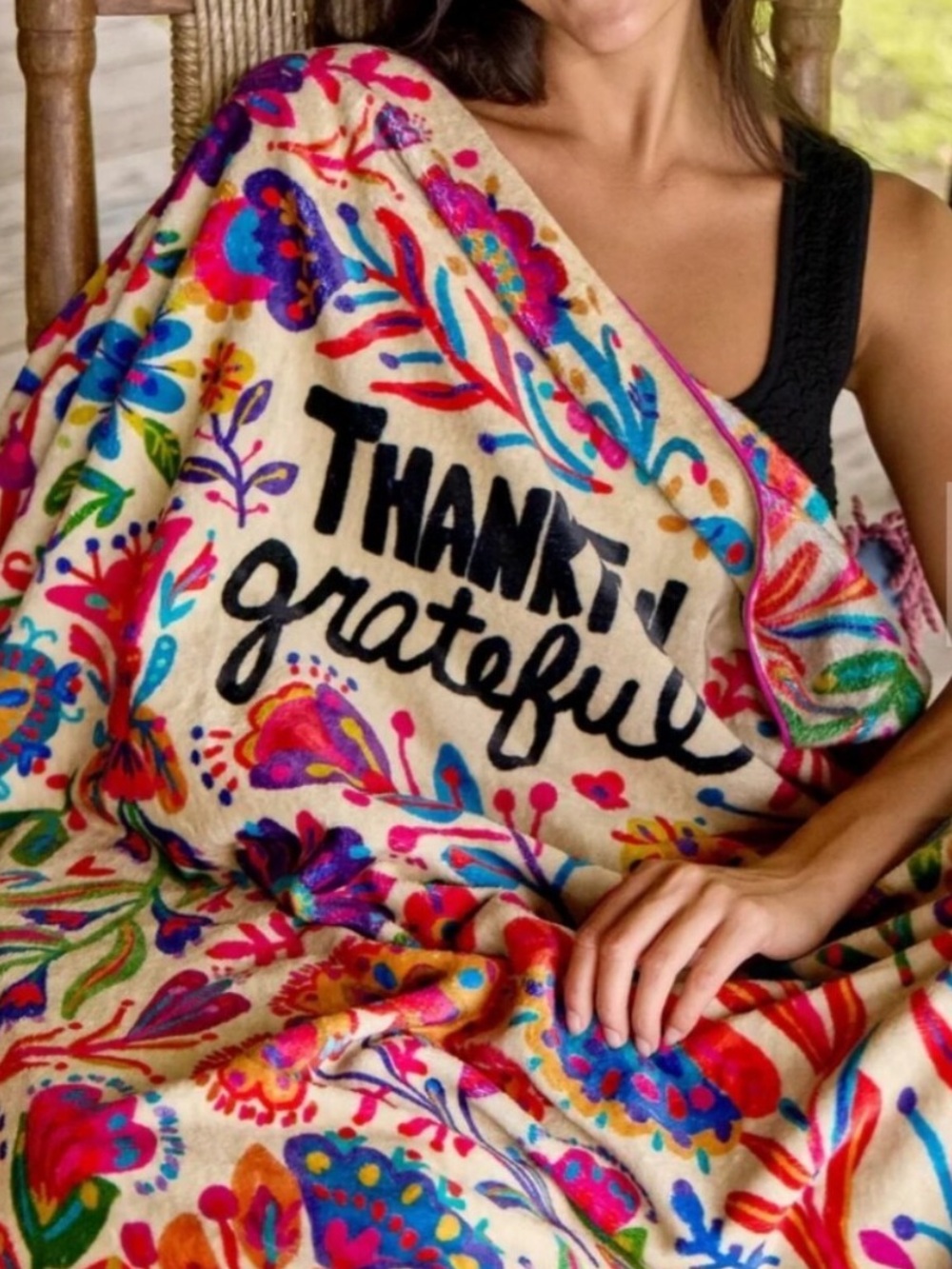 NATURAL LIFE fleece throw blanket